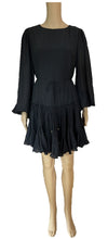 Load image into Gallery viewer, Indikha Black Mini Long Puffy Sleeves Dress
