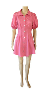 Indikah Denim Mini dress pink