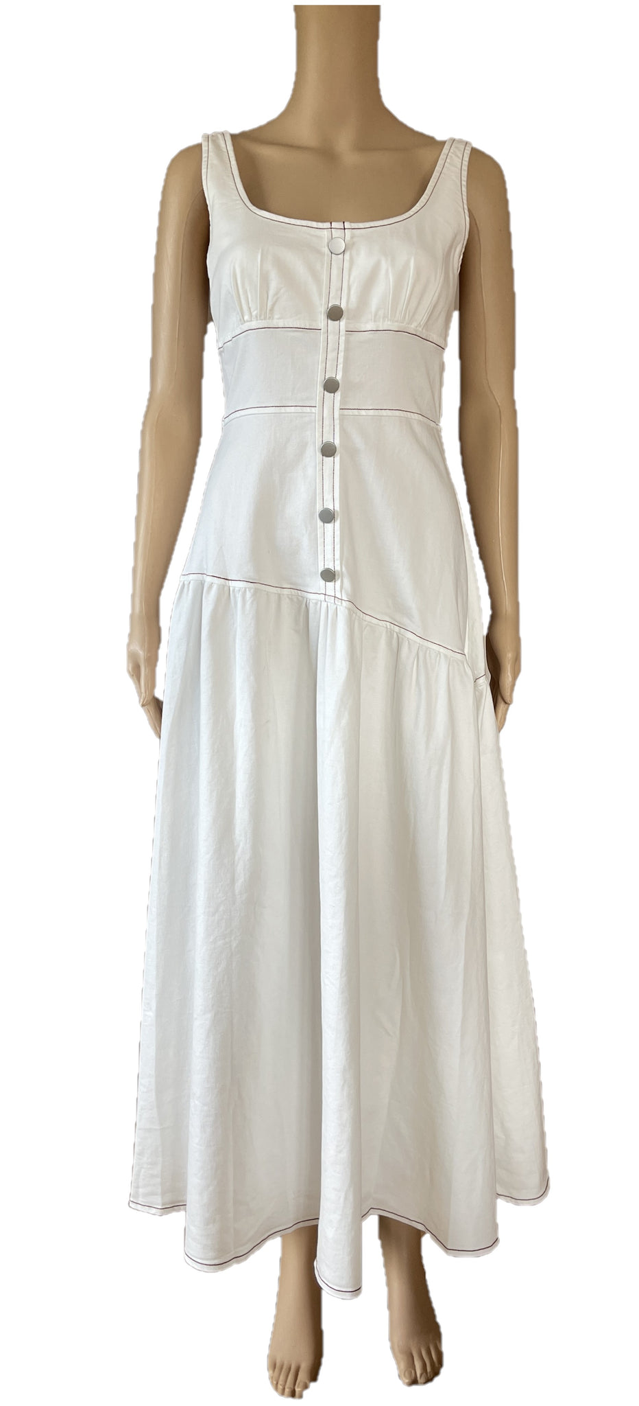 Indikah white denim maxi dress FAB FASHION PARADE Indikah white denim maxi dress FAB FASHION PARADE