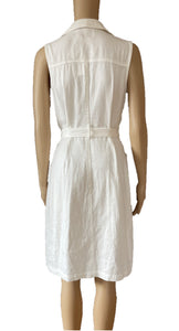 Sunny Girl Denim Midi Dress White