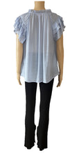 Load image into Gallery viewer, Sunny Girl Ruffle Sleeves Top Blue
