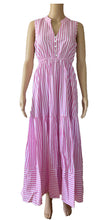 Load image into Gallery viewer, Sunny Girl Stripy Maxi Dress Blue
