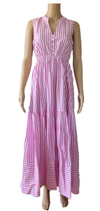 Sunny Girl Stripy Maxi Dress Blue