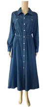 Load image into Gallery viewer, Sunny Girl Denim Long Sleeves Long Shirt Dress  133464A
