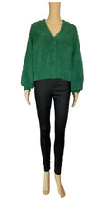 Load image into Gallery viewer, Sunny Girl Fluffy Puffy Sleeves Knit Jumper green  200811M
