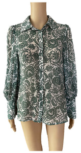 Sunny Girl Green Prints Shirt 133474A