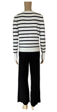 Load image into Gallery viewer, Sunny Girl Stripy Knit Cardigan White  200982M
