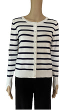 Load image into Gallery viewer, Sunny Girl Stripy Knit Cardigan White  200982M
