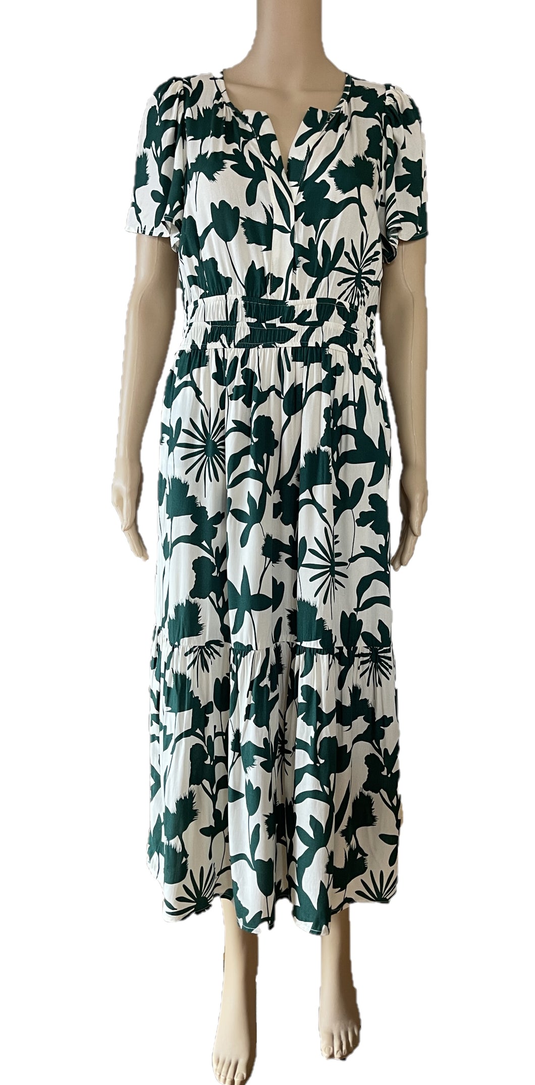 Sunny Girl green floral midi dress 133020I