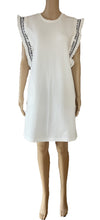 Load image into Gallery viewer, White cotton sleeveless t-shirt dress
