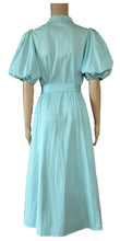 Load image into Gallery viewer, sunny girl 100% cotton mint puffy sleeves dress
