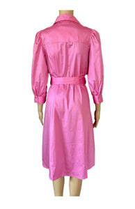Sunny Girl Cotton Midi Hot Pink Dress