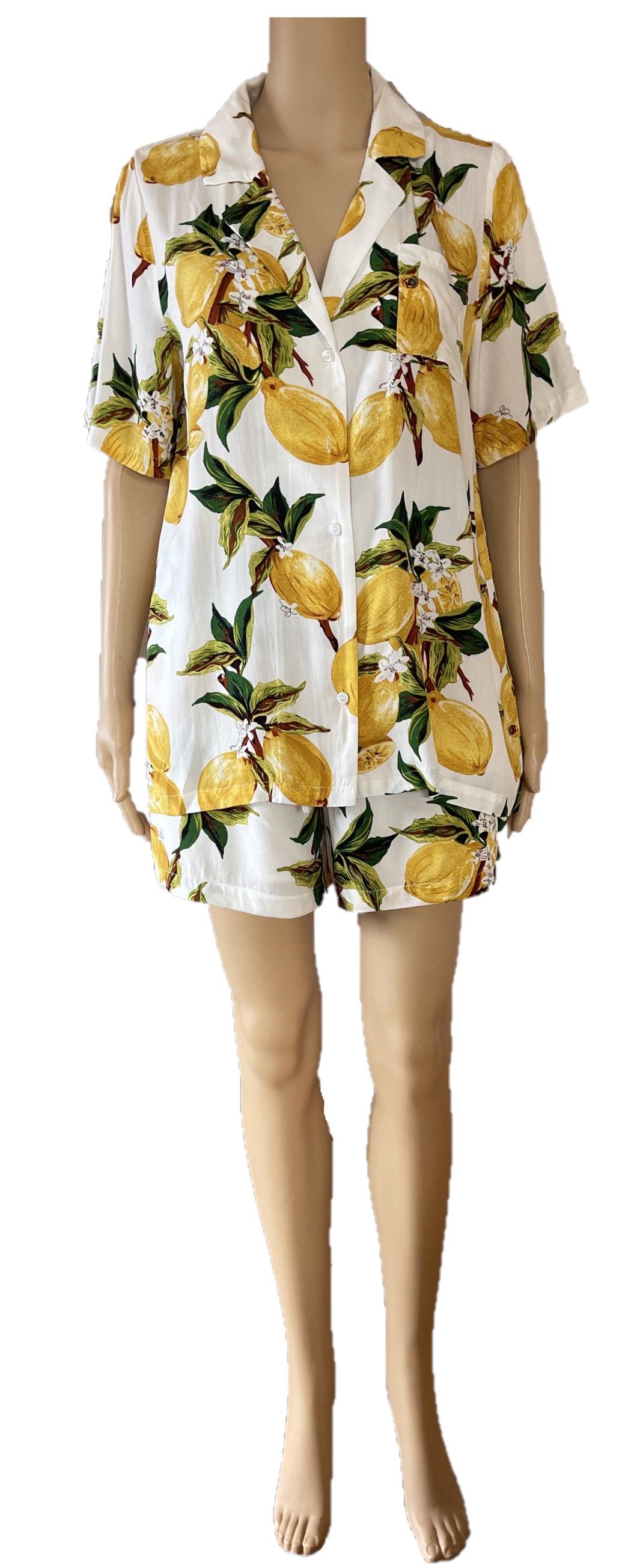 sunny girl Lemon Prints Summer Shirt and Shorts Set