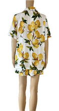 Load image into Gallery viewer, sunny girl Lemon Prints Summer Shirt and Shorts Set
