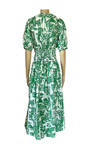 Sunny Girl Cotton Green Prints Dress