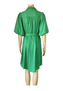 Sunny Girl Linen Dress Green