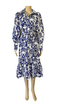 Load image into Gallery viewer, Sunny Girl Cotton Blue Prints Midi Dress
