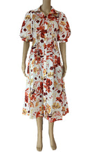 Load image into Gallery viewer, Sunny Girl Orange Prints Cotton Midi Dress
